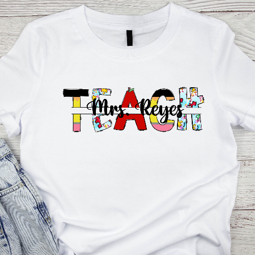 Personalized Autism TEACH Shirt