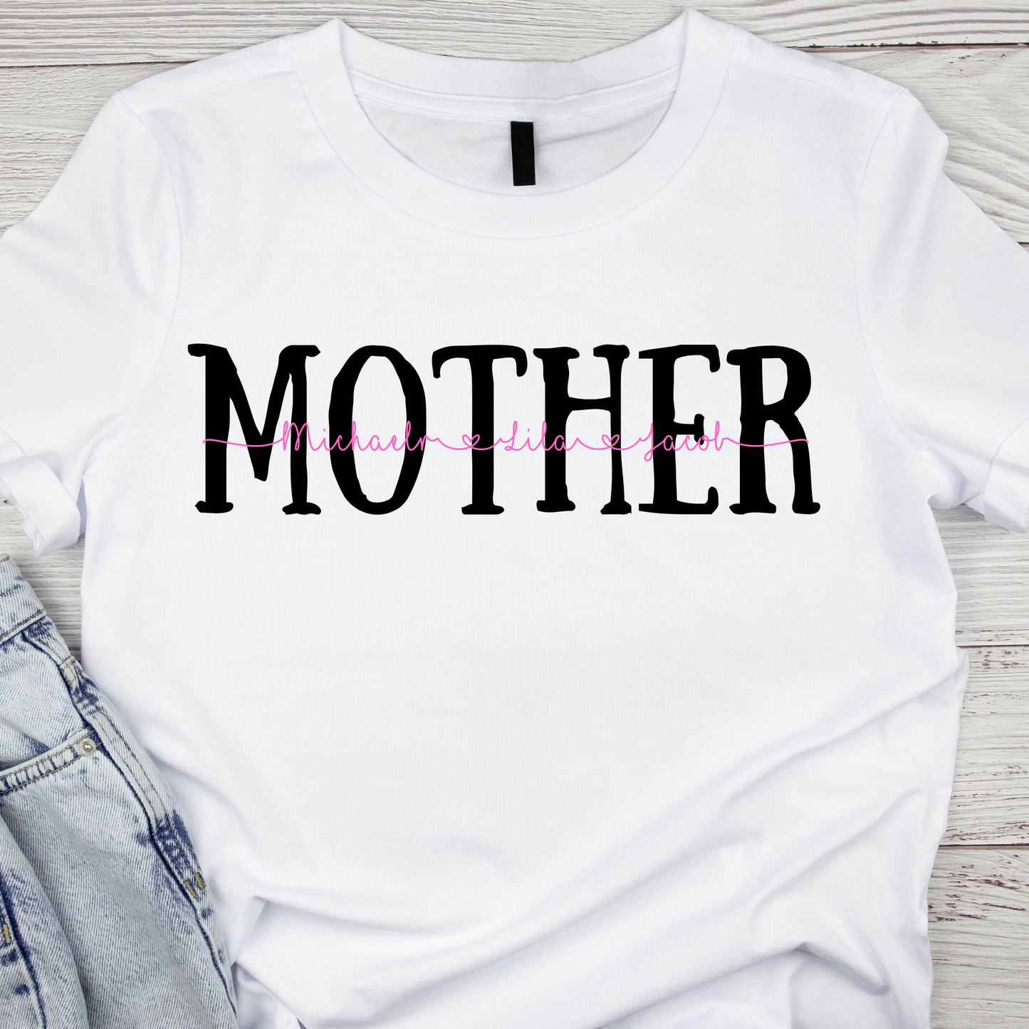 Mother with Names  Shirt