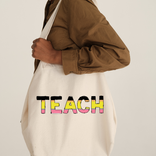Pencil Teach Tote Bag
